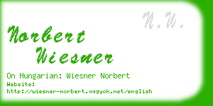 norbert wiesner business card